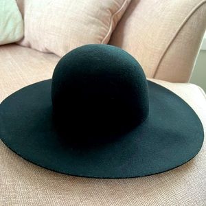H&M felt black wide brim hat